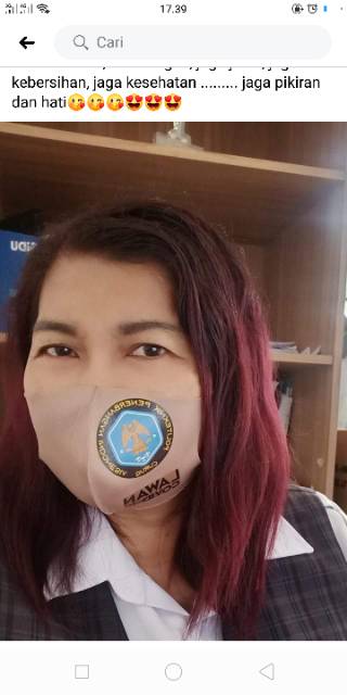 Masker scuba sablon atau printing custom