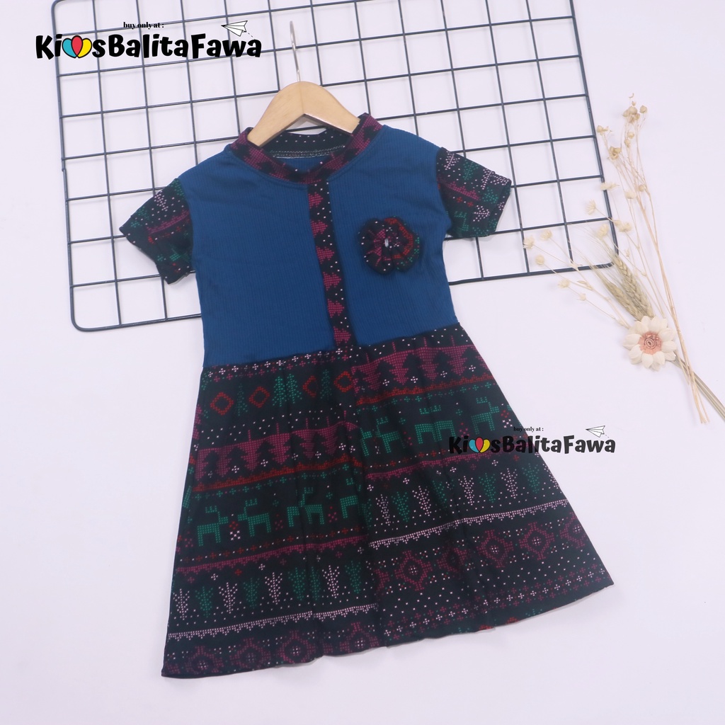 [NATAL] Dress Pita uk 1-2 Tahun / Dres Lengan Baju Gaun Pesta Anak Perempuan Harian Kids Adem Murah