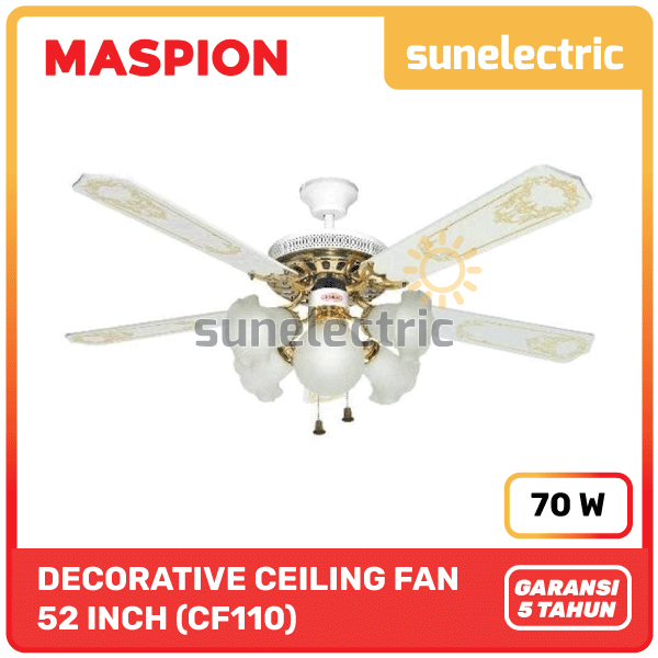 Maspion Uchida 52" / 52 Inch / 130 cm Ceiling Fan Uchida CF-110 / CF110 / CF 110 Kipas Angin Plafon 