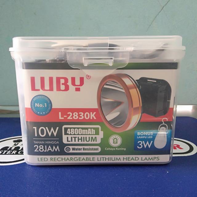 Senter kepala/Headlight merk LUBY L 2830 10 watt