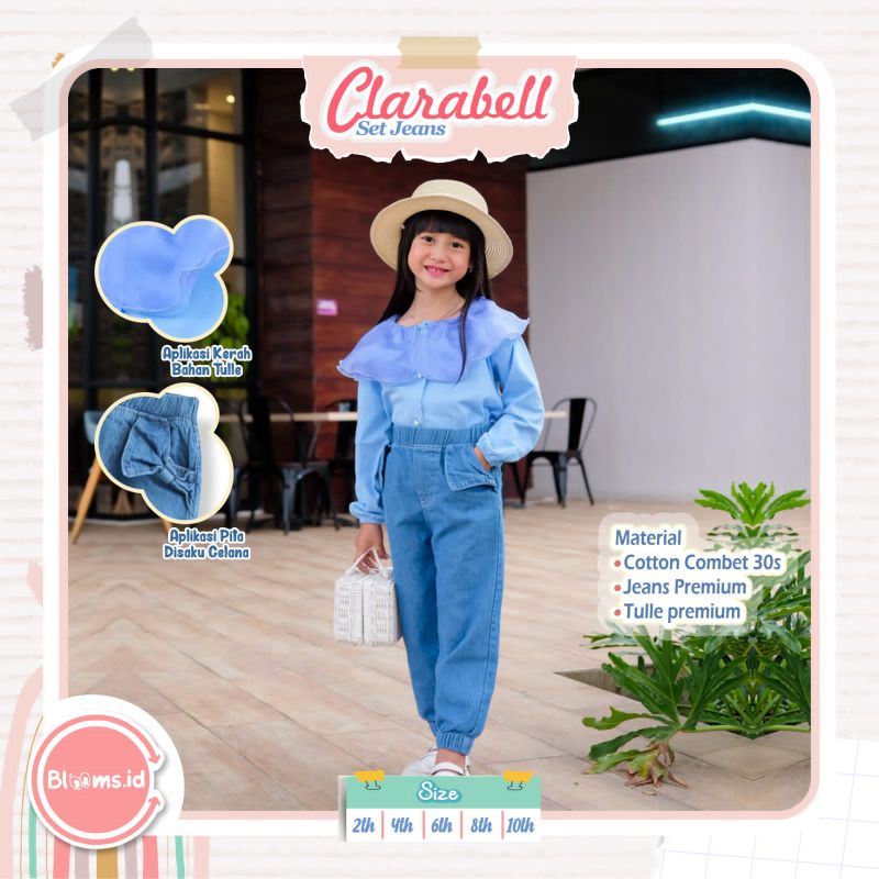 Clarabell set jeans blooms