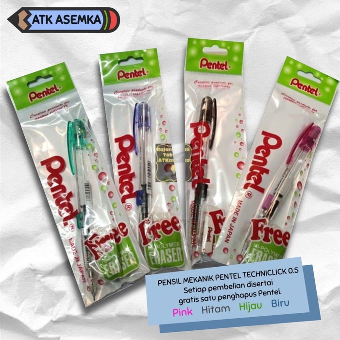 

PENSIL MEKANIK PENTEL TECHNICLICK 0.5 Atk