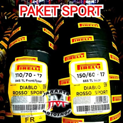 Dijual PAKET Ban Pirelli Diablo Rosso Sport 110 70  140 60 Ring 17 Ninja 150 CBR cbr r15 vixion cb150 r25 ninja250 corsa r93 platnium irc Diskon