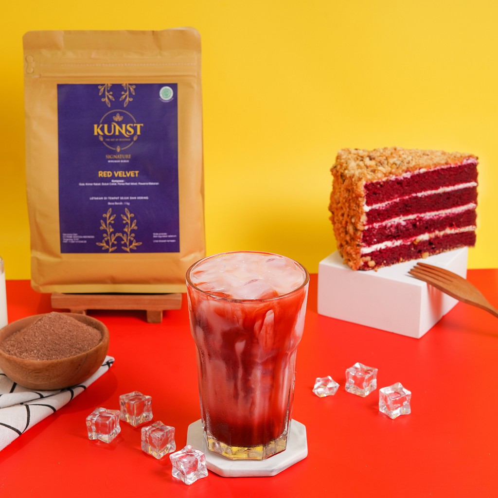 

RED Velvet Signature KUNST POWDER | Bubuk minuman rasa RED Velvet