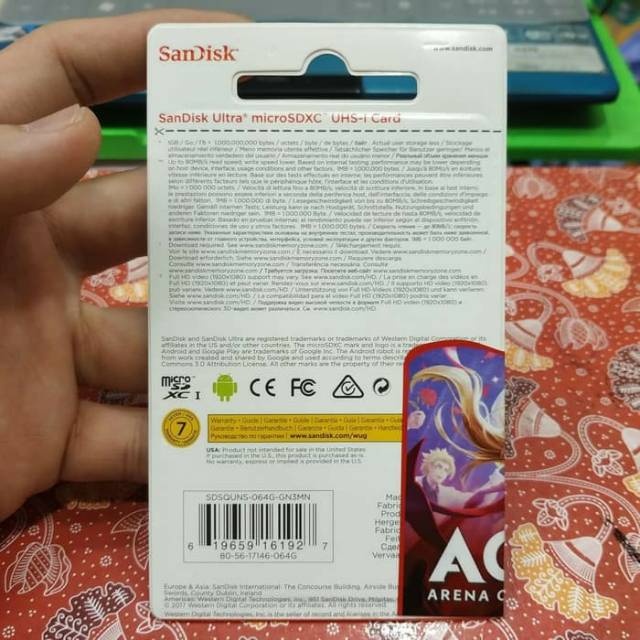 micro sd sandisk 64GB dan 128GB ultra kelas 10 memory card sandisk ultra c10