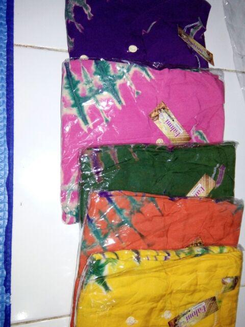 Ecer Gamis Tali Jumput Falany Daster Lengan Panjang Wanita Batik Jumbo