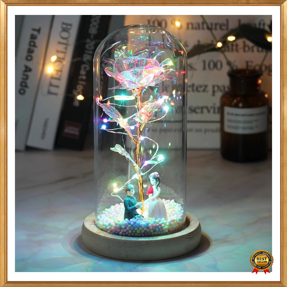 GS8 Bunga Mawar Lampu LED Dekorasi Galaxy Rose Eternal Fairy String Lights SZVVI  MSFRG-003 Whi