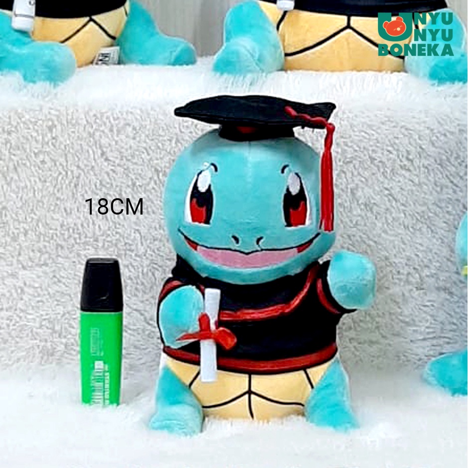 boneka toga wisuda squirtle animal graduation souvenir pokemon