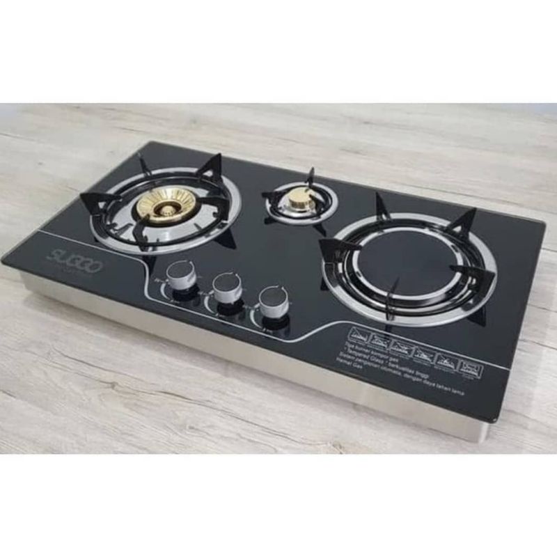 Kompor Kaca Tanam 3 Tungku Merk Suggo