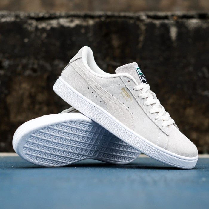 SEPATU PRIA PUMA SUEDE CLASSIC ORIGINAL CREAM WHITE - 40