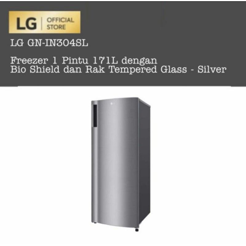 LG FREEZER PRODUKSI BERDIRI 6RAK GN-IN304SL