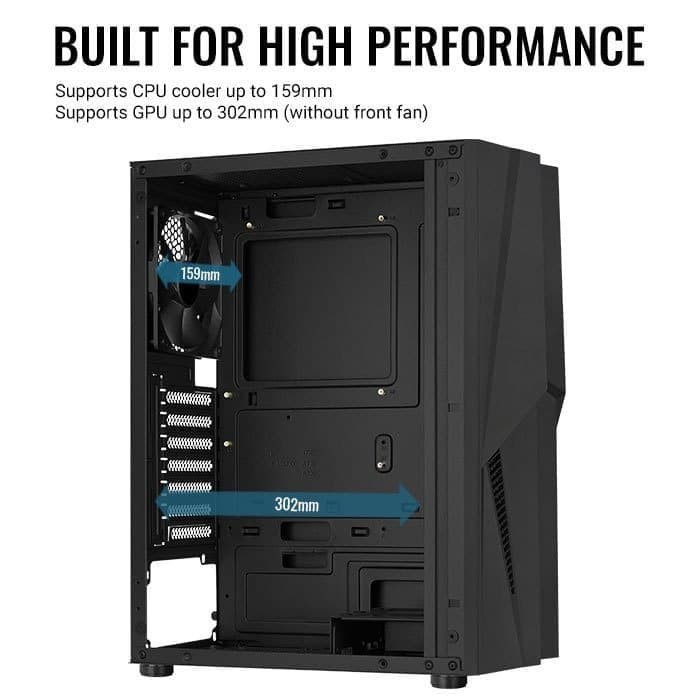 AEROCOOL Mecha [1FAN Black] STRIP RGB