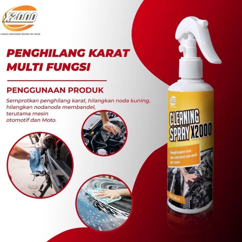 Cleansing Spray X2000 / cairan pembersih karat/ noda bandel