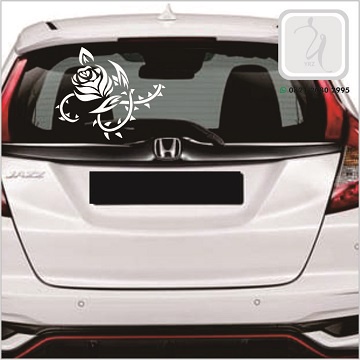 cutting sticker mobil flower tema stiker bunga kaca body mobil keren