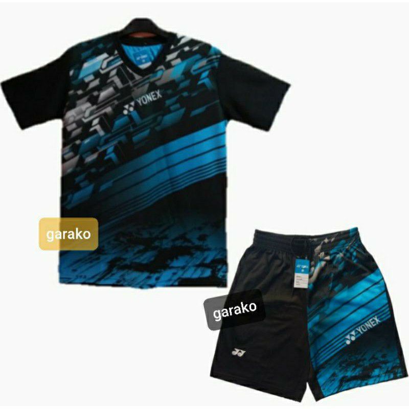 CELANA BAJU BADMINTON SETELAN OLAHRAGA PRINTING TERBARU SIZE M L XL