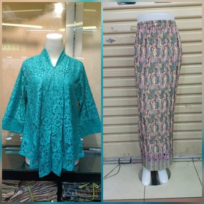 Kebaya Brukat Floy Rok Plisket Trend