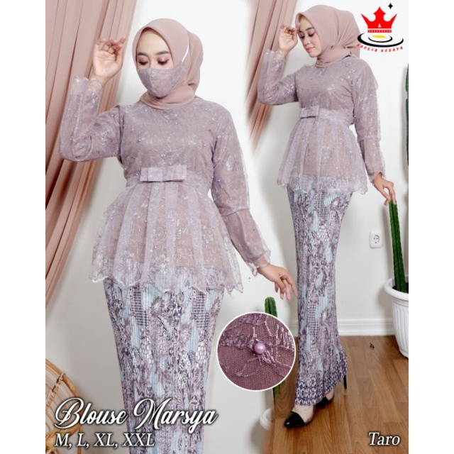 ADE> REALPICT SET KEBAYA MARSYA / KEBAYA TULLE BORDIR / OUTFIT KEBAYA PESTA / KEBAYA WISUDA MODERN-Taro