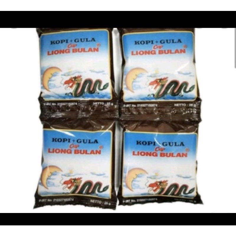 

Kopi + gula bubuk Cap liong Bulan 28g