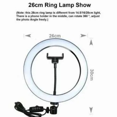 Ring Light 26Cm Led Soft Light 3 Warna Lampu Make Up Vlog Aksesoris Handphone Hp GALLERYONE gallery one