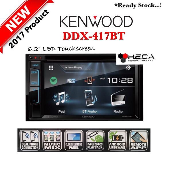 Kenwood DDX-417BT Head Unit DDX 417 BT Tape Mobil Double Din Audio