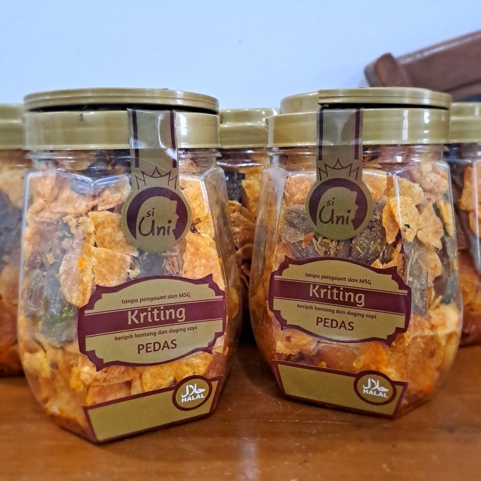 

Kripik Kentang Daging (Kriting) Balado Siuni