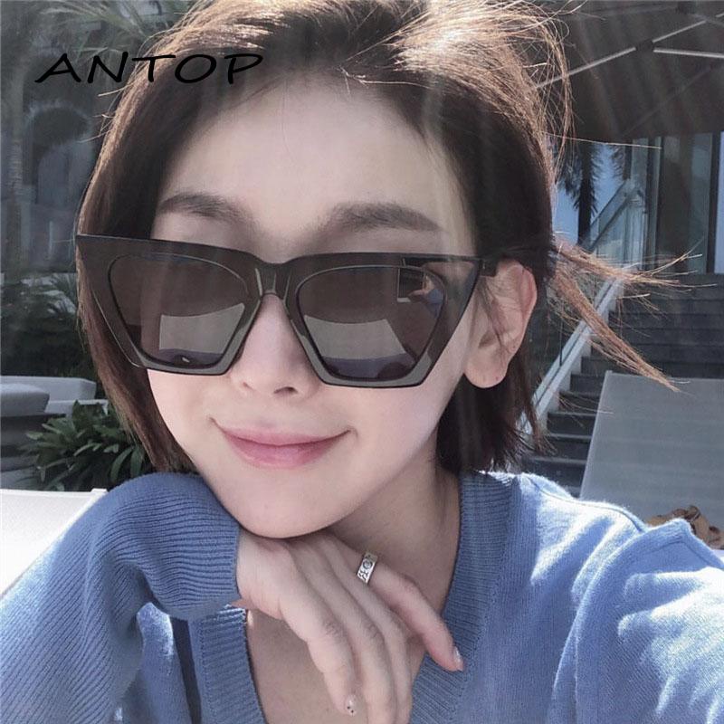 Kacamata Hitam Wanita/Pria Bentuk Persegi Sunglasses Korean Gaya Retro INS Fashion ANTOP