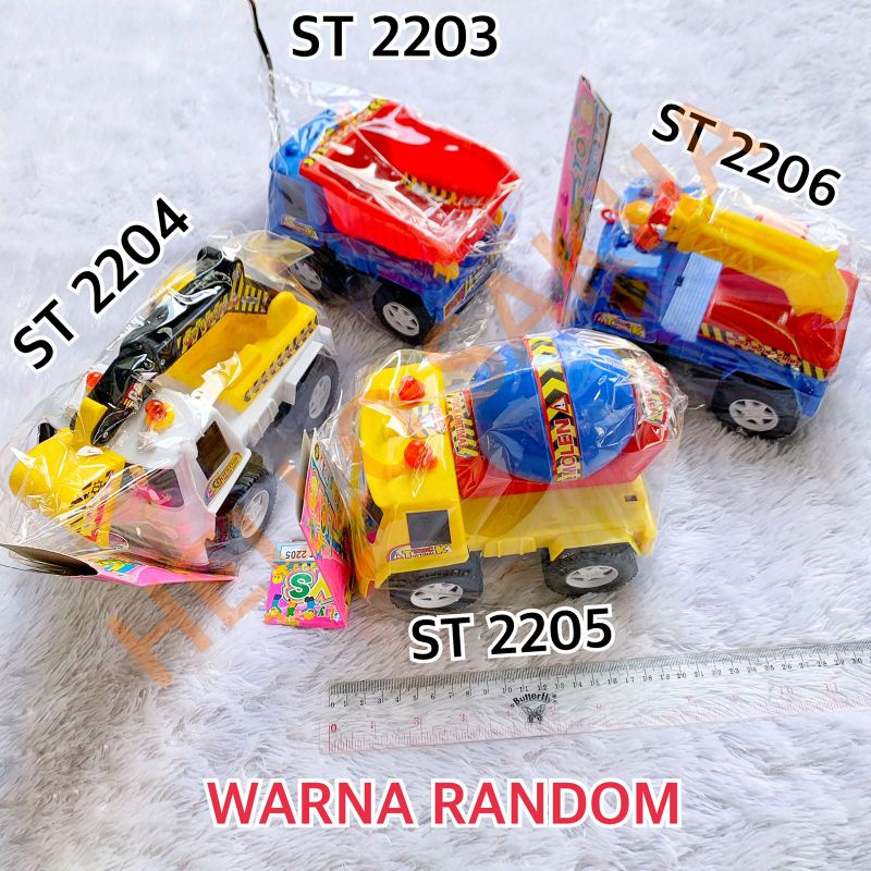 MAINAN ST 2203 2204 2205 2206 TRUK TRUCK KONSTRUKSI BANGUNAN CONSTRUCTION GENDUT LUCU MOLEN MIXER BA