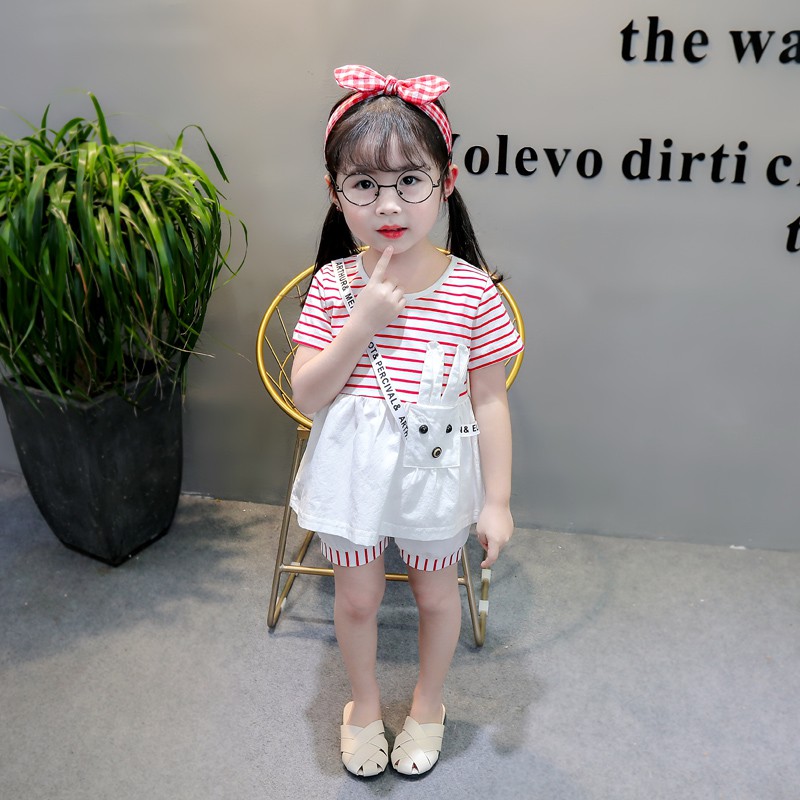 KF CAT Baju Setelan Anak Cewek/Set Pakaian Anak Perempuan Bahan Cotton Korea Style Import-2