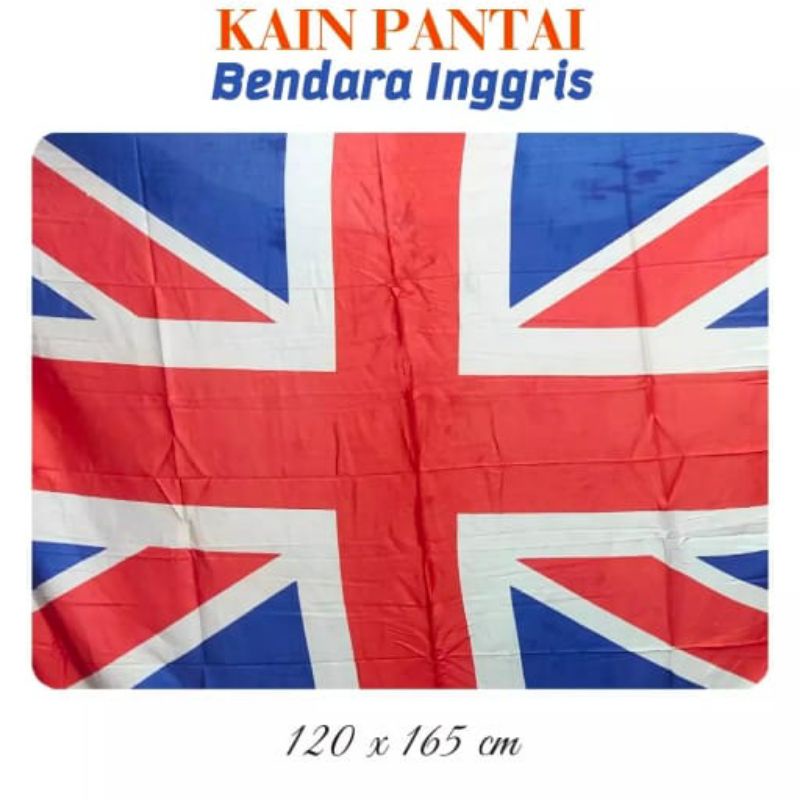 Kain Bali / Kain Pantai / Selendang Bali / Selimut Tipis / Motif Bendera Amerika - Inggris