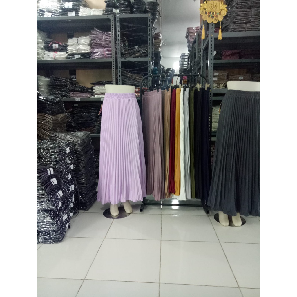 Rok Plisket Premium banyak warna