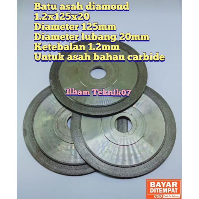 Batu Gerinda Grinda Gurinda Diamond Batu Asah Carbide Endmill Insert Bubut 2 Sisi