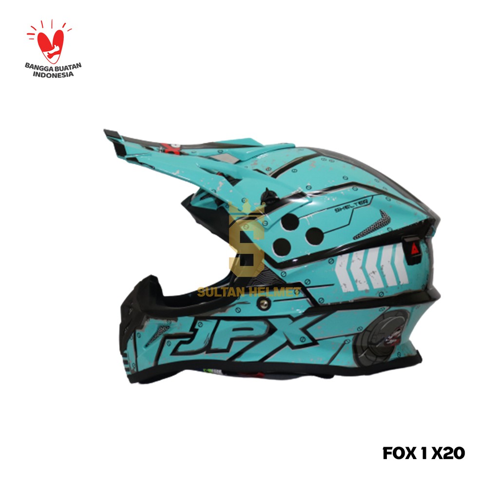 HELM Cross JPX FOX 1 X20 TITAN TOSCA BLUE GLOSS CROSS