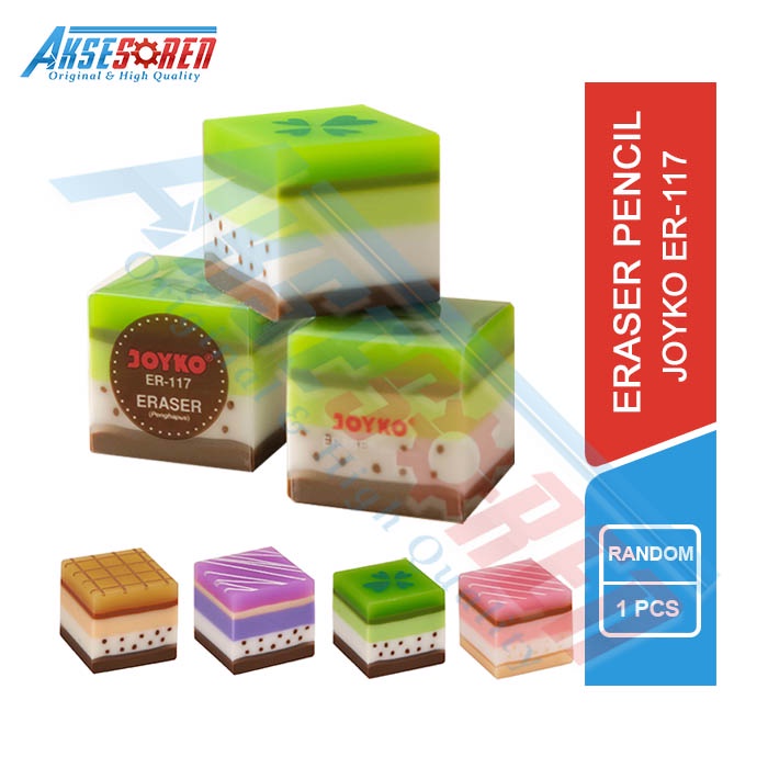 

Penghapus Pensil Besar Joyko [ER-117/1 Pcs] / Eraser Pencils Motif Kue / Penghapus Pinsil Joyko / Alat Tulis Sekolah / Stip 2B Pingsil Joyko