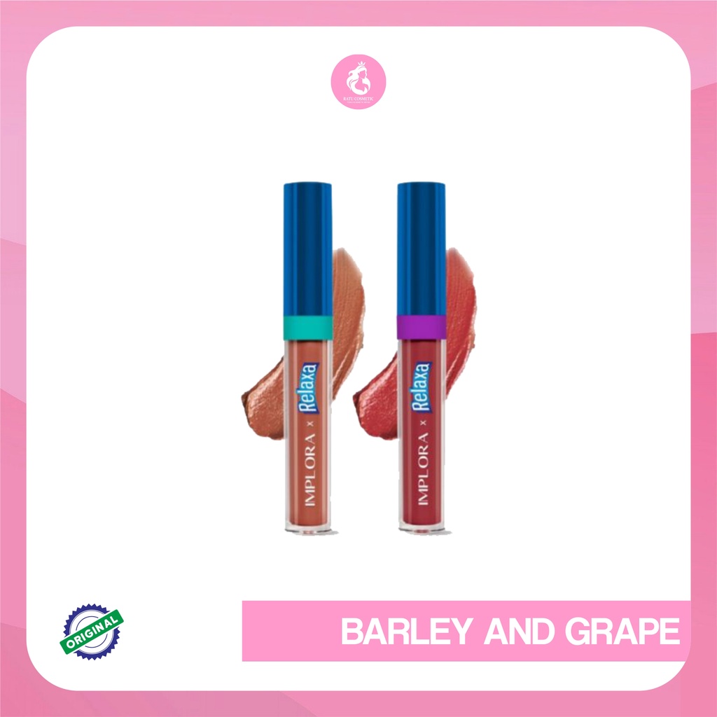 IMPLORA X RELAXA MATTE LIPCREAM LIP CREAM BARLEY AND GRAPE