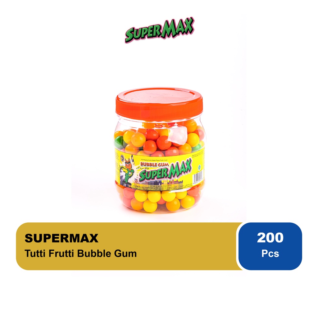 

Permen Karet Supermax Rasa Tutti Frutti Ples 520 gram