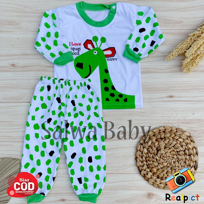 Piyama Bayi Baju Bayi Setelan Kaos Oblong Anak Usia 0-12 Bulan Almeera Baby and Kids