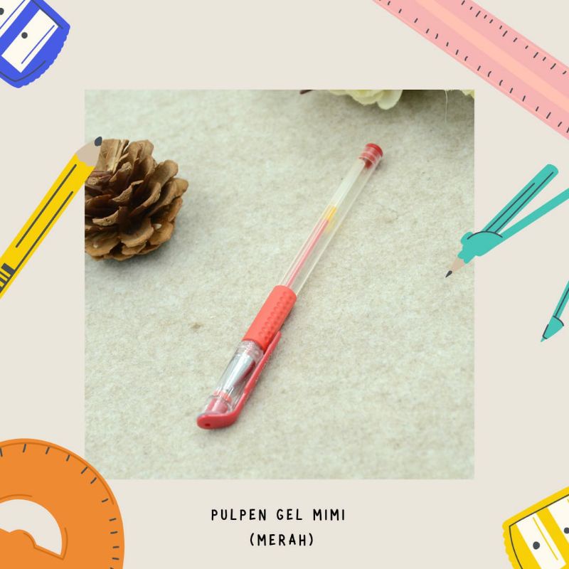 Pena Tinta Merah Pulpen Bolpoint Pen Gel Kantor koreksi sekolah