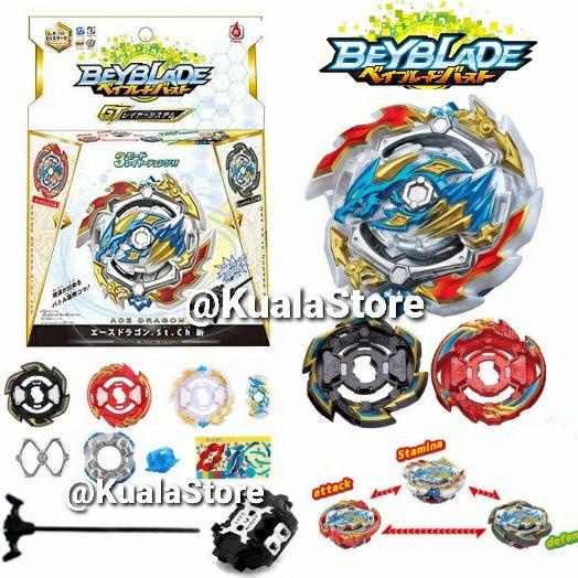 New Beyblade Burst Gt Ace Dragon Zan Dx B133 Super Triple Layer - Gangsing