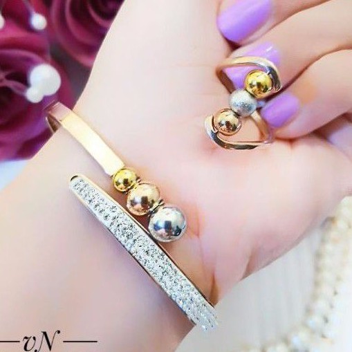 Titanium Set Gelang Cincin 1220p