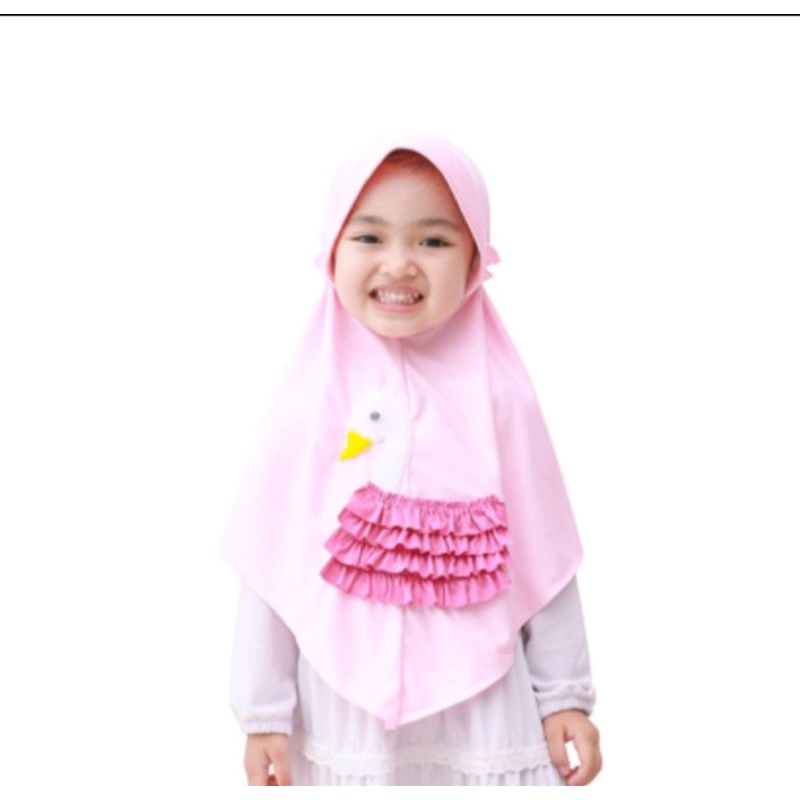 kerudung anak angsa TK fariyasi tali belakang-jilbab anak TK
