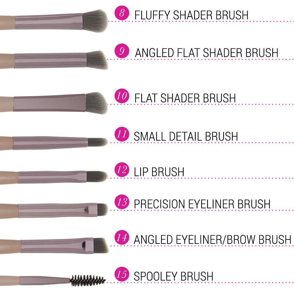 BH Cosmetics Lavish Elegance 15 Pcs Brush Set Bonus Bag