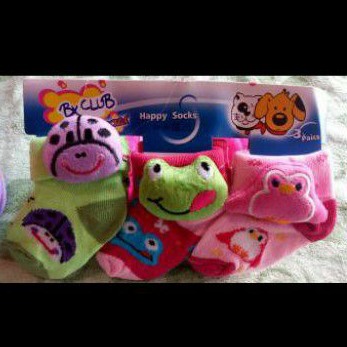 kaos kaki bayi berboneka/baby sock isi 12 pasang