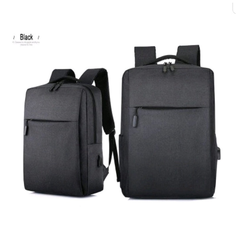 Tas Ransel Laptop Dengan Slot Usb Original kanvas Korea Style Casual Murah