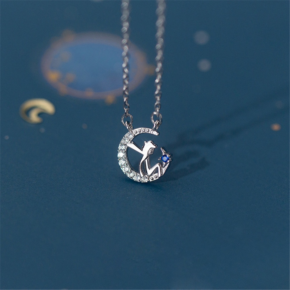 【COD Tangding】Star Moon Prince Joint Pendant Necklace Fashion Tide All-match Clavicle Chain Jewelry