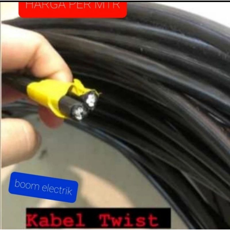 Kabel Twisted  SR 2x16/Kabel PLN 2x16 Meteran Eceran