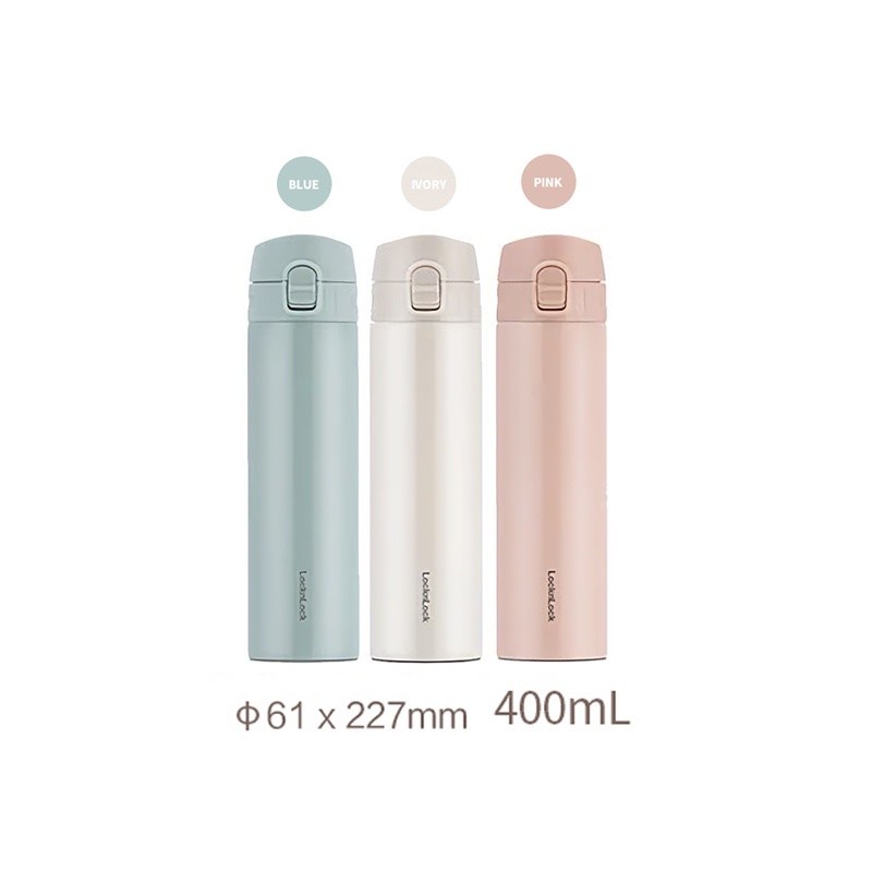 Lock n Lock Exclusive Mousse One Touch Tumbler 400ml - LHC3261 Termos LocknLock Pastel