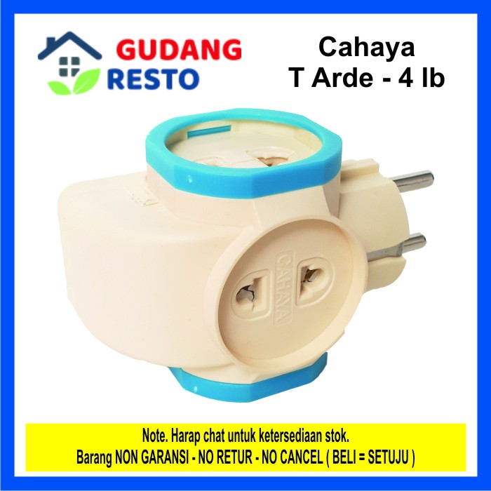 Steker T Arde 4 lubang / arah CAHAYA switch saklar on off / colokan 4 lb