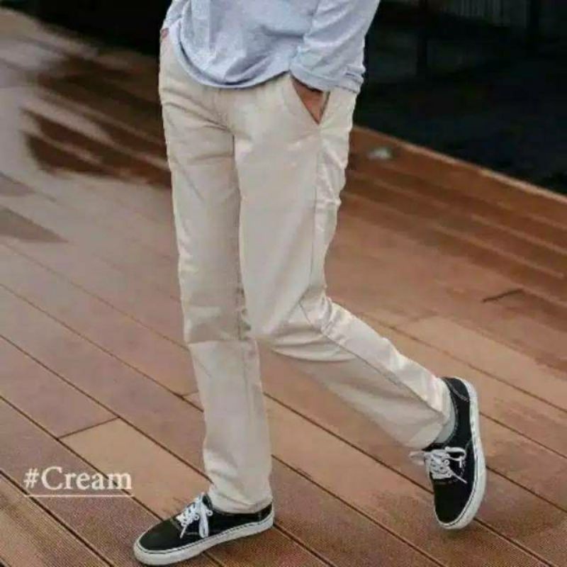 CELANA PRIA CHINO Slim fit Panjang Kerja kantor Santai Liburan Cowok Gentleman Boy Skinnyhtytth bossoutfit