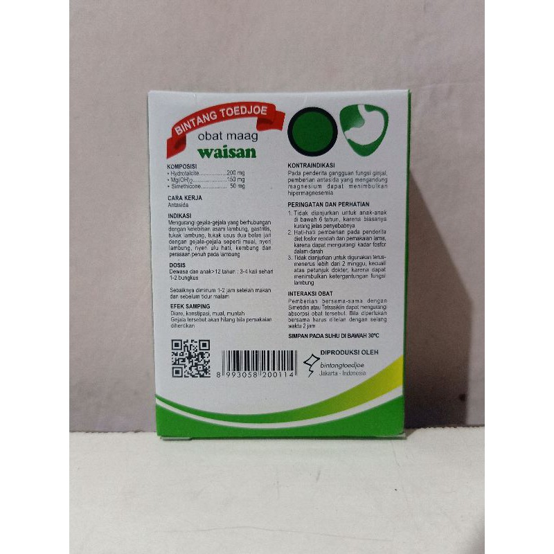 Waisan obat maag bintang toedjoe
