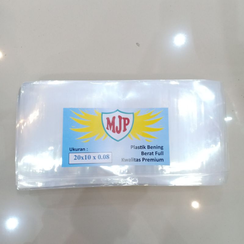 Plastik PP Bening MJP Tebal 08 Uk 20x10 Plastik Kemasan Packing Snack